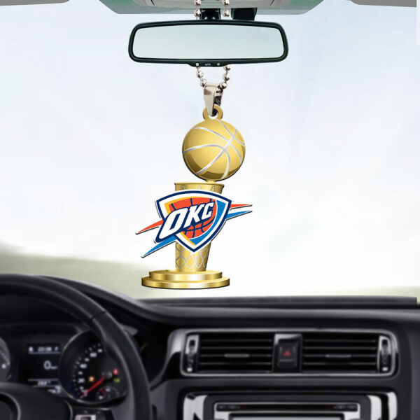 Oklahoma City Thunder Custom Shape 1-sided Acrylic Car Ornament - MAITM 11937
