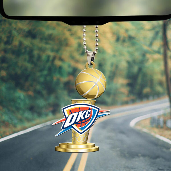 Oklahoma City Thunder Custom Shape 1-sided Acrylic Car Ornament - MAITM 11937