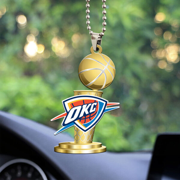 Oklahoma City Thunder Custom Shape 1-sided Acrylic Car Ornament - MAITM 11937