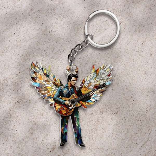 Elvis Presley Custom Shape 2-sided Keychain - GNE NEW485