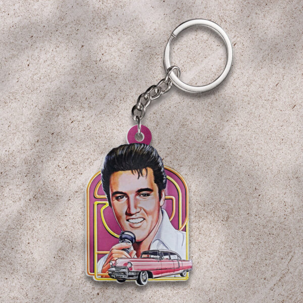 Elvis Presley Custom Shape 2-sided Keychain - GNE NEW539