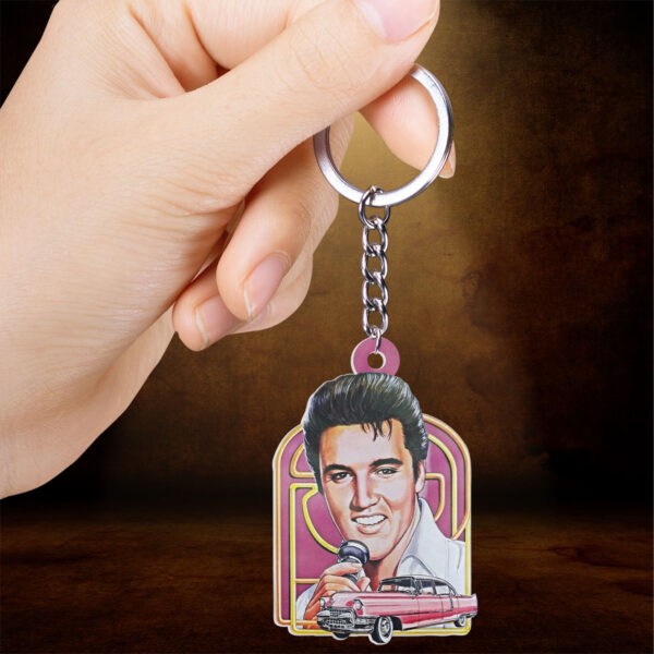 Elvis Presley Custom Shape 2-sided Keychain - GNE NEW539