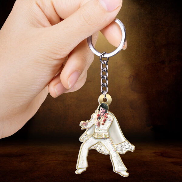 Elvis Presley Custom Shape 2-sided Keychain - HOATT 11541