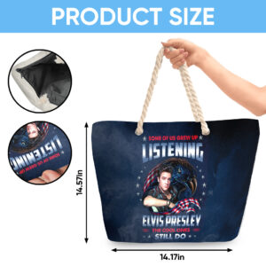 Elvis Presley Hemp Rope Tote Bag - TANTN 14294