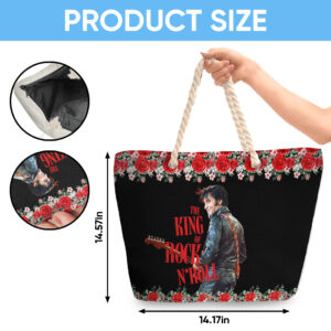 Elvis Presley Hemp Rope Tote Bag - TANTN 14314