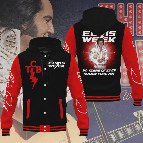 Elvis Presley Hooded Baseball Jacket - HOATT 11550