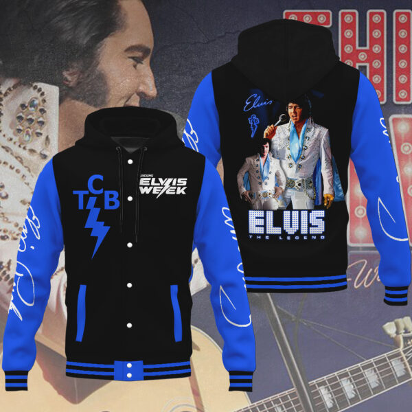 Elvis Presley Hooded Baseball Jacket - HOATT 11695