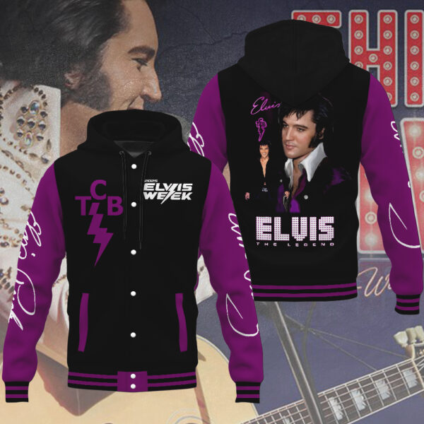 Elvis Presley Hooded Baseball Jacket - HOATT 11825