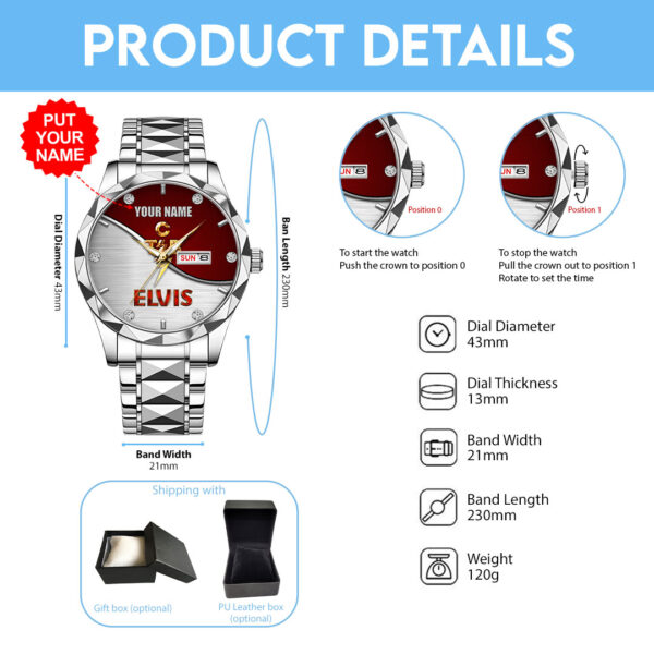 Personalized Elvis Presley Alloy Luxury Quartz Watch - HOATT 11973
