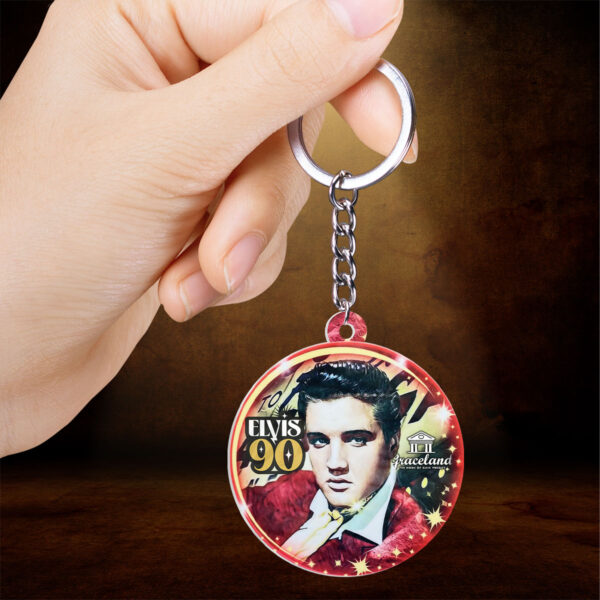 Elvis Presley Custom Shape 2-sided Keychain - GNE NEW493