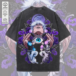 Jujutsu Kaisen 2D Acid Washed Cotton Shirt - MEDIA 161