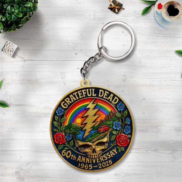 Grateful Dead Custom Shape 2-sided Keychain - TANTN 14415