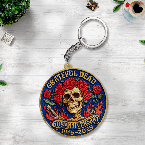 Grateful Dead Custom Shape 2-sided Keychain - TANTN 14416