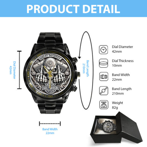 Harley Davidson Black Stainless Steel Watch - TANTN 14800