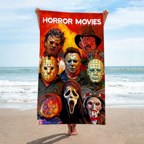 Horror Movies Rectangle Beach Towel - HOATT 11793