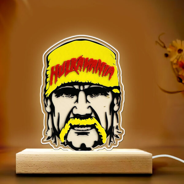 Hulk Hogan Led Light with Wooden Base (7 Colors) - HOATT 12059
