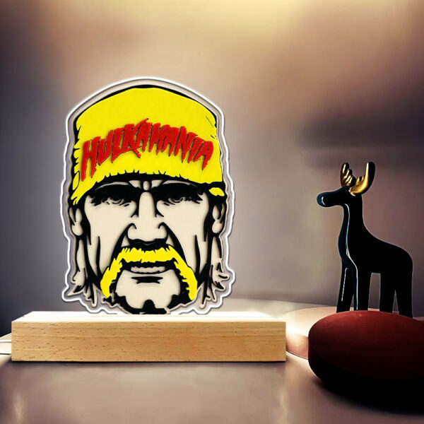 Hulk Hogan Led Light with Wooden Base (7 Colors) - HOATT 12059