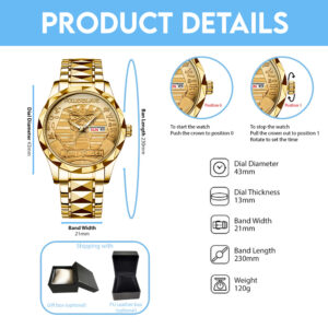 IRMA Alloy Luxury Quartz Watch - HOATT 11676