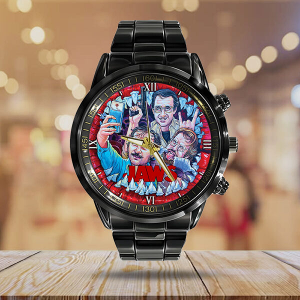 Jaws Black Stainless Steel Watch - GNE NEW489