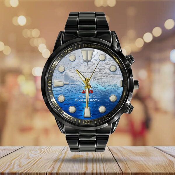 Jaws Black Stainless Steel Watch - TANTN 14191