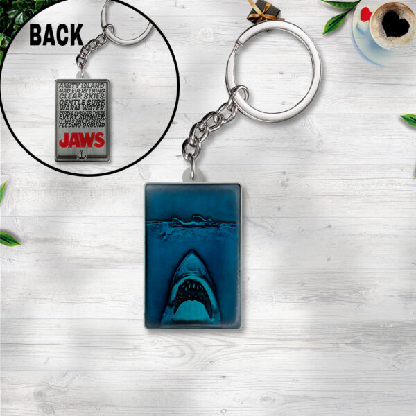Jaws Custom Shape 2-sided Keychain - GNE 3877