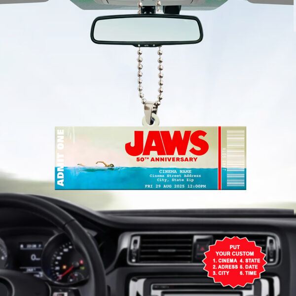Personalized Jaws Custom shape 2-sided Acrylic Car Ornament - MAITM 12091