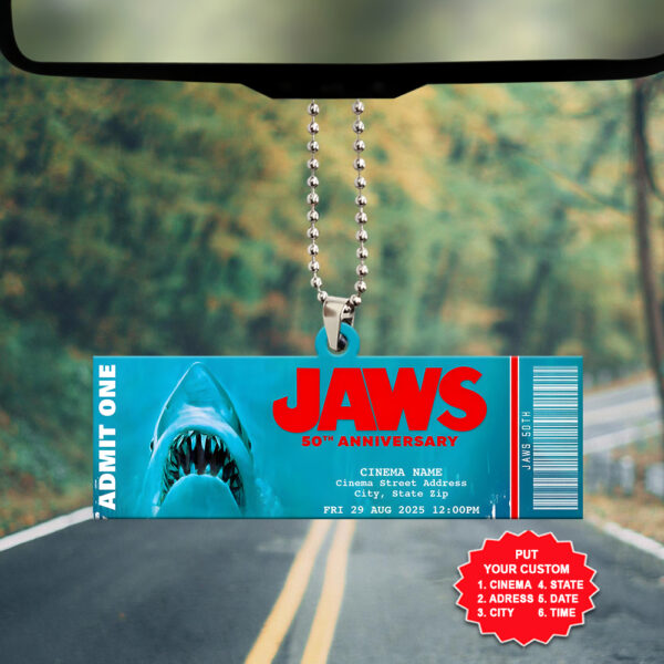 Personalized Jaws Custom shape 2-sided Acrylic Car Ornament - MAITM 12091
