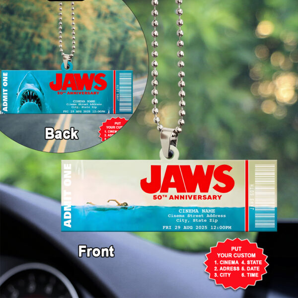 Personalized Jaws Custom shape 2-sided Acrylic Car Ornament - MAITM 12091