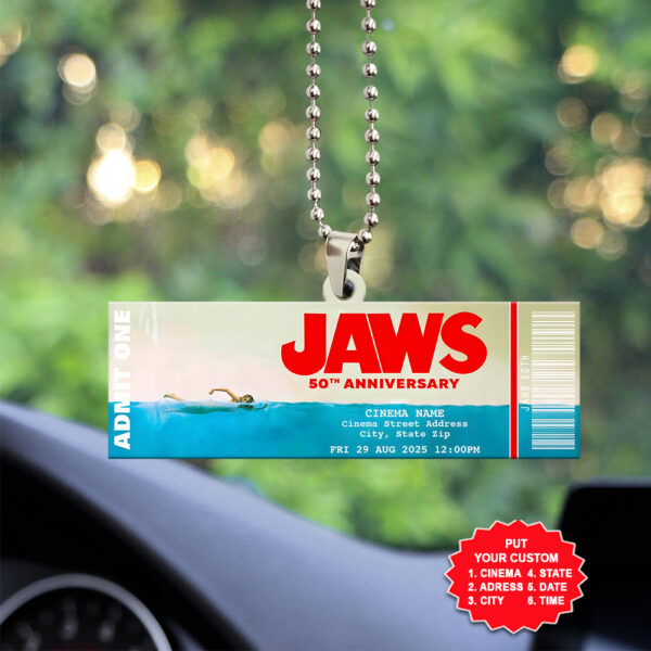 Personalized Jaws Custom shape 2-sided Acrylic Car Ornament - MAITM 12091