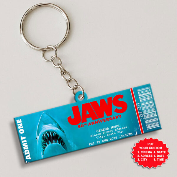 Personalized Jaws Custom Shape 2-sided Keychain - MAITM 12092