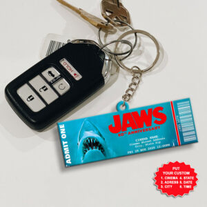 Personalized Jaws Custom Shape 2-sided Keychain - MAITM 12092