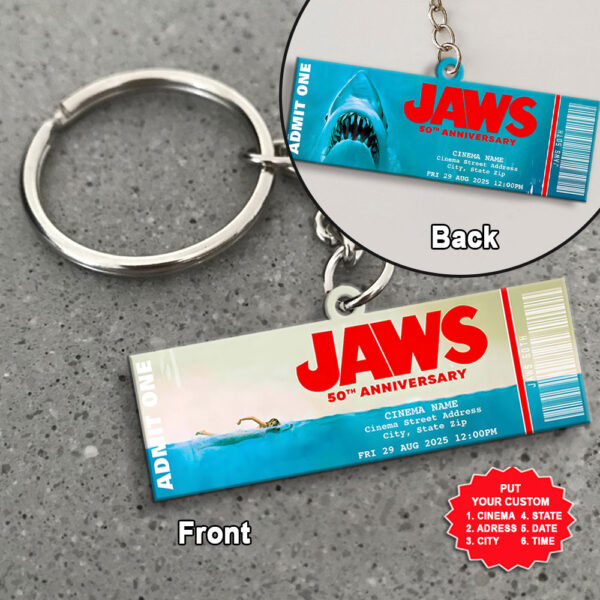 Personalized Jaws Custom Shape 2-sided Keychain - MAITM 12092