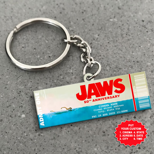 Personalized Jaws Custom Shape 2-sided Keychain - MAITM 12092