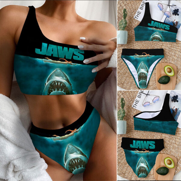 Jaws Women's Bikini With Single Shoulder - MAITM 12010