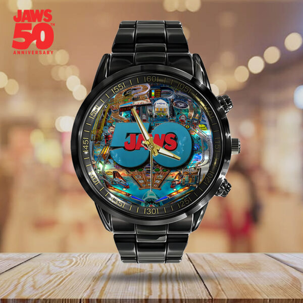 Jaws Black Stainless Steel Watch - TANTN 14189