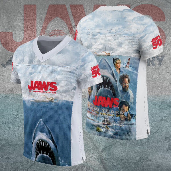 Jaws 3D Football Jersey - TANTN 14446