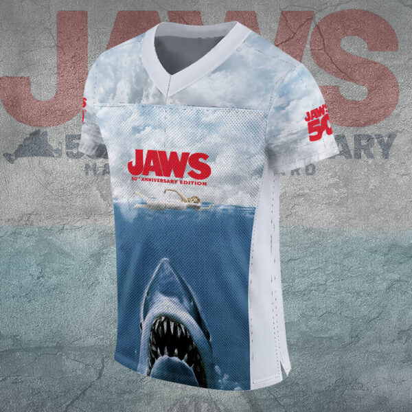 Jaws 3D Football Jersey - TANTN 14446