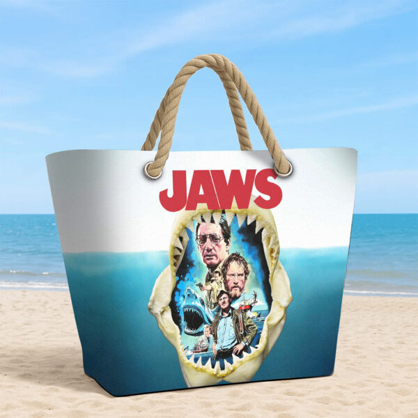 Jaws Hemp Rope Tote Bag - HOATT 11692