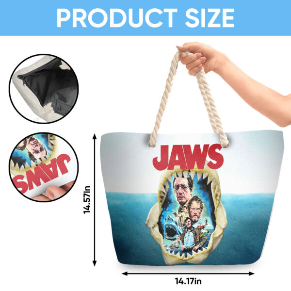 Jaws Hemp Rope Tote Bag - HOATT 11692