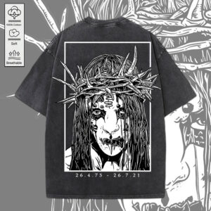 Joey Jordison x Slipknot Band 2D Acid Washed Cotton Shirt - MEDIA 152