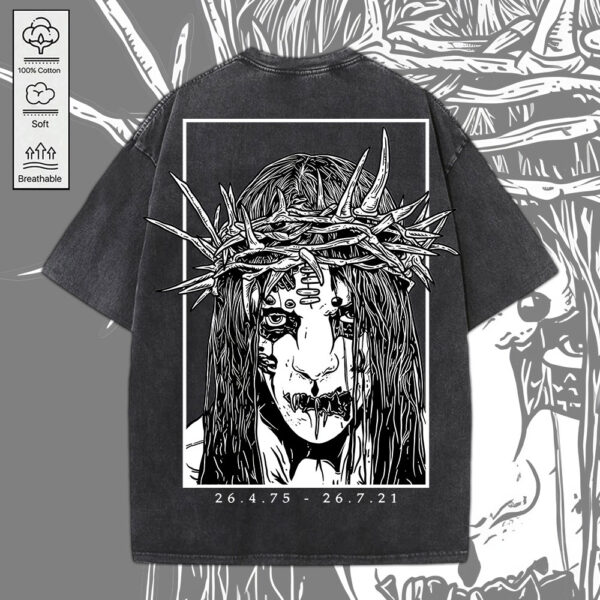 Joey Jordison x Slipknot Band 2D Acid Washed Cotton Shirt - MEDIA 152