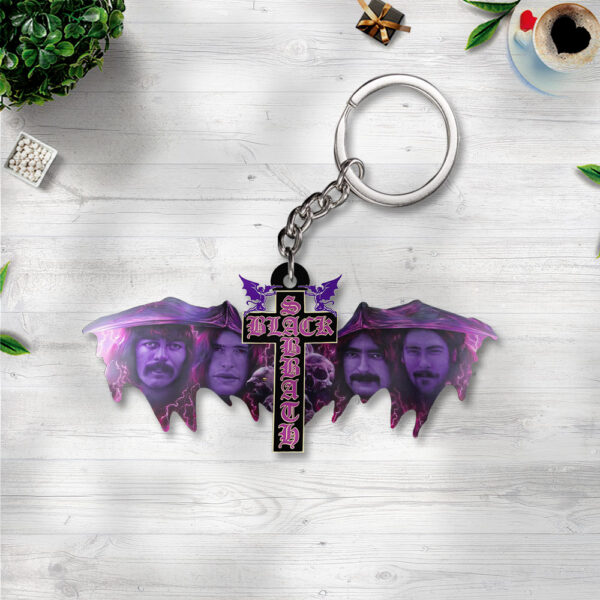 Black Sabbath Custom Shape 1-sided Keychain - TMTHU 126