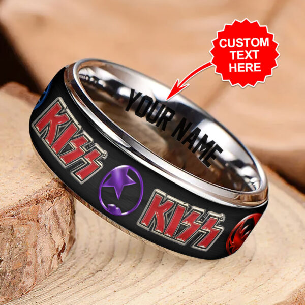 Personalized Kiss Band Custom Alloy Ring - MAITM 11963