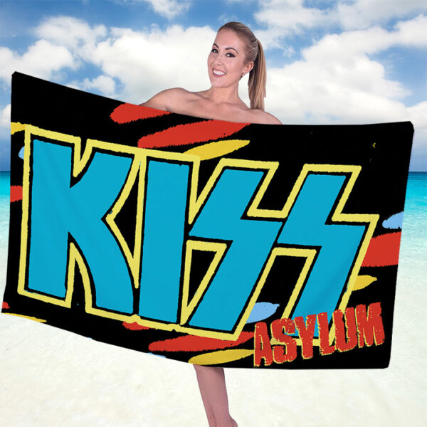 Kiss Band Rectangle Beach Towel - TANTN 14224