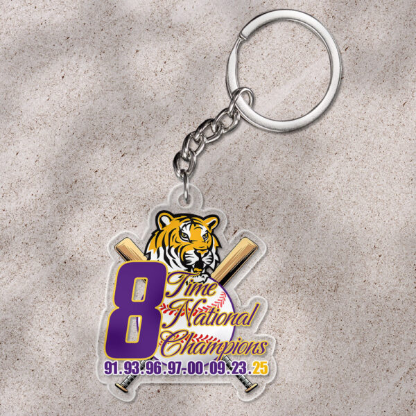 LSU Tigers Baseball Custom Shape 1-sided Keychain - HOATT 11540