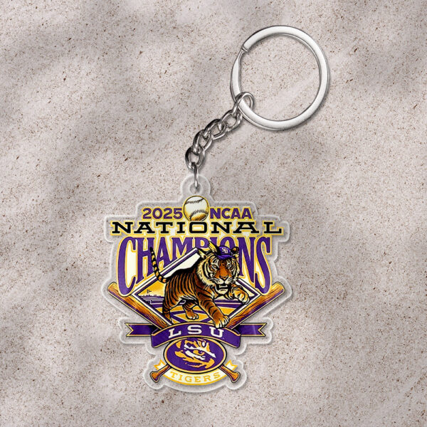 LSU Tigers Baseball Custom Shape 1-sided Keychain - HOATT 11803