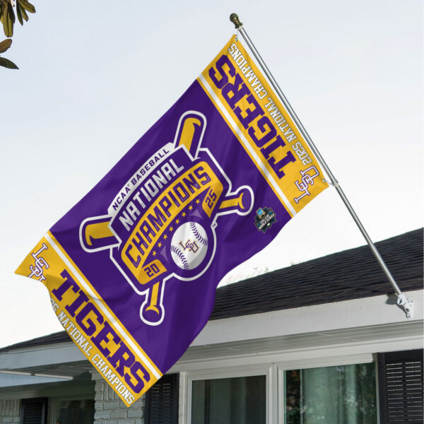 LSU Tigers Baseball 3D House Flag - MAITM 12015