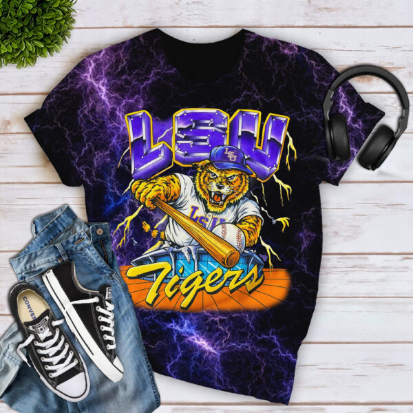 LSU Tigers Baseball 3D T-Shirt - GNE NEW518