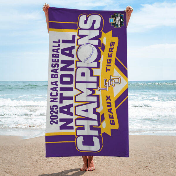 LSU Tigers Baseball Rectangle Beach Towel - MAITM 11910