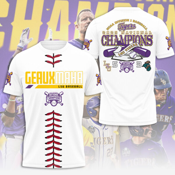 LSU Tigers Baseball 3D Apparel - GNE 3842